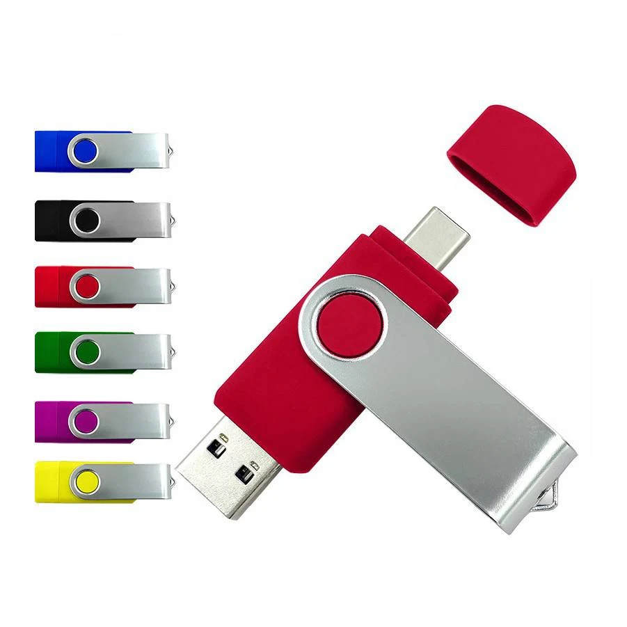 256GB Plastic Swivel USB 3.0 & Type-C Flash Drive 1