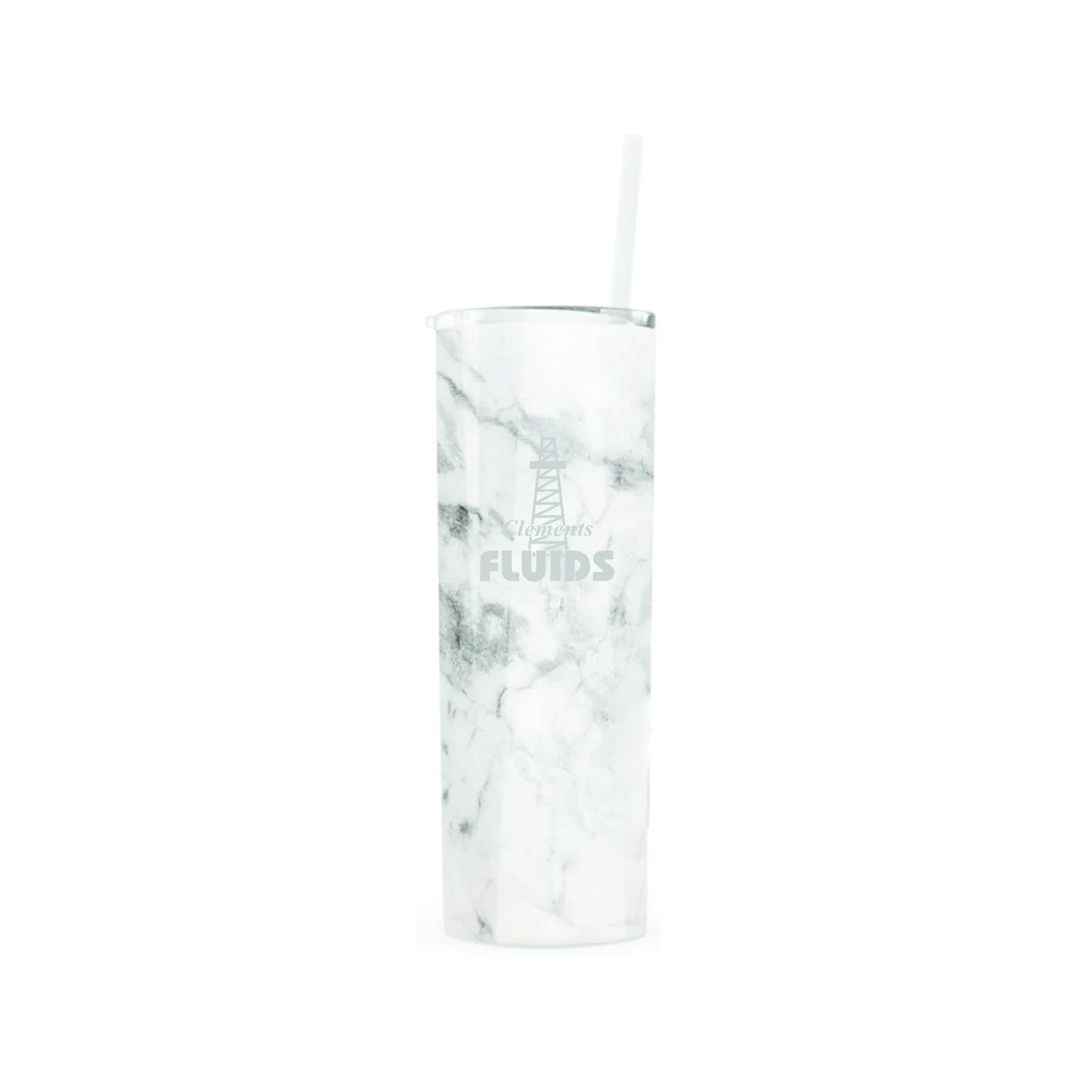 20 Oz. Maars Gray Marble Skinny Steel Tumbler 1