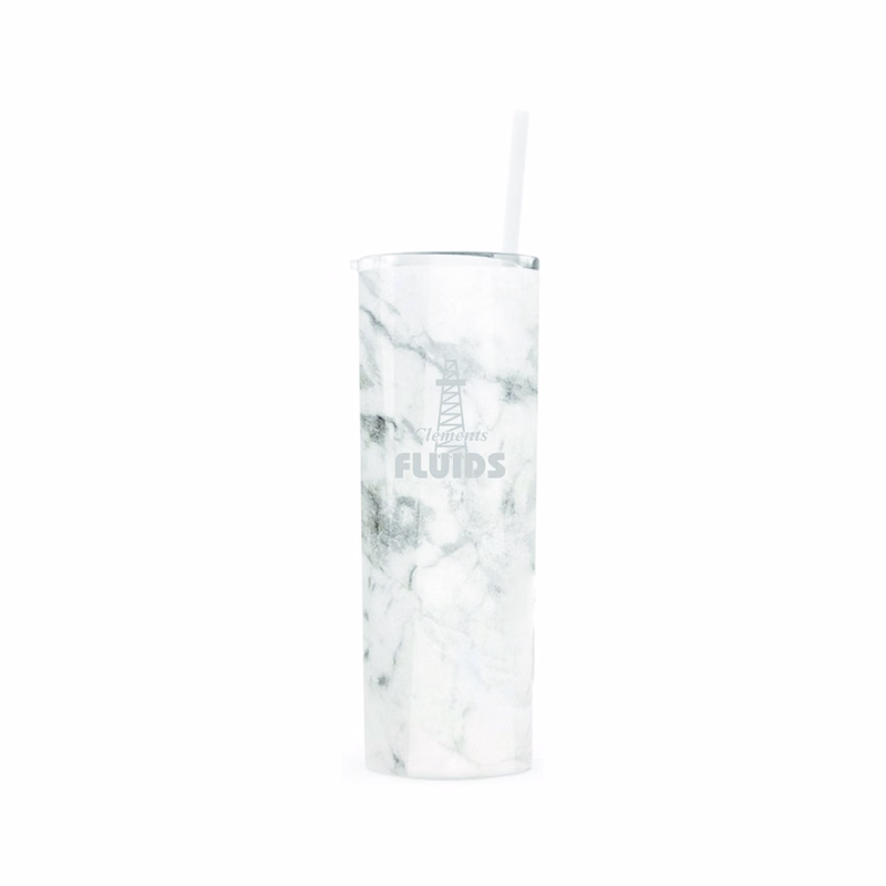 20 Oz. Maars Gray Marble Skinny Steel Tumbler