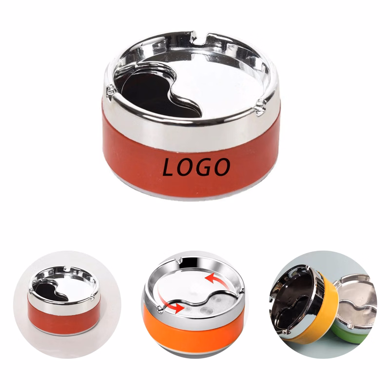 Portable Metal Ashtray With Logo For Safety