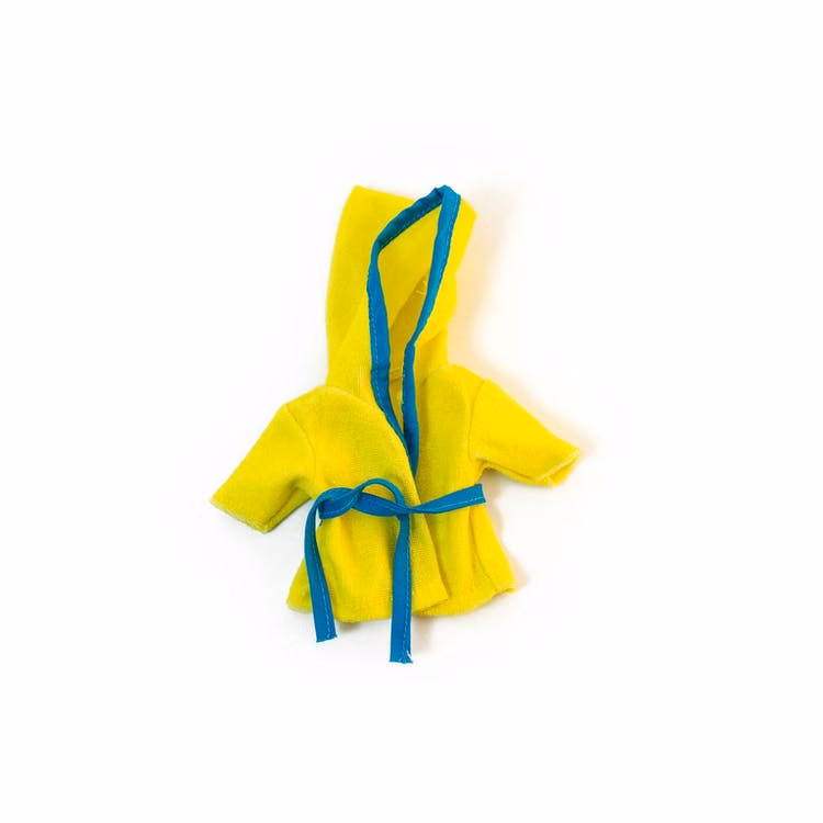 Doll's Bathrobes - Blue/Yellow 8.25"