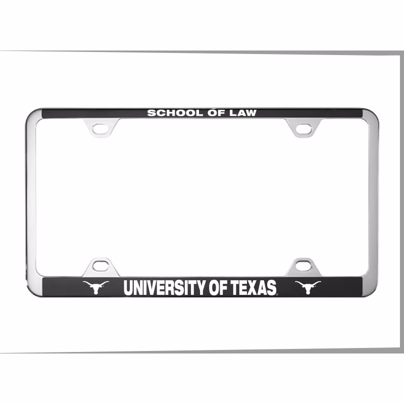 Brushed Zinc and Colored License Frame