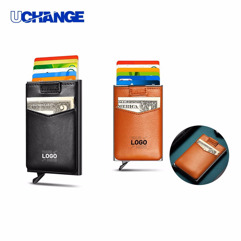 RFID Blocking Credit Card Holder with Leather Lining