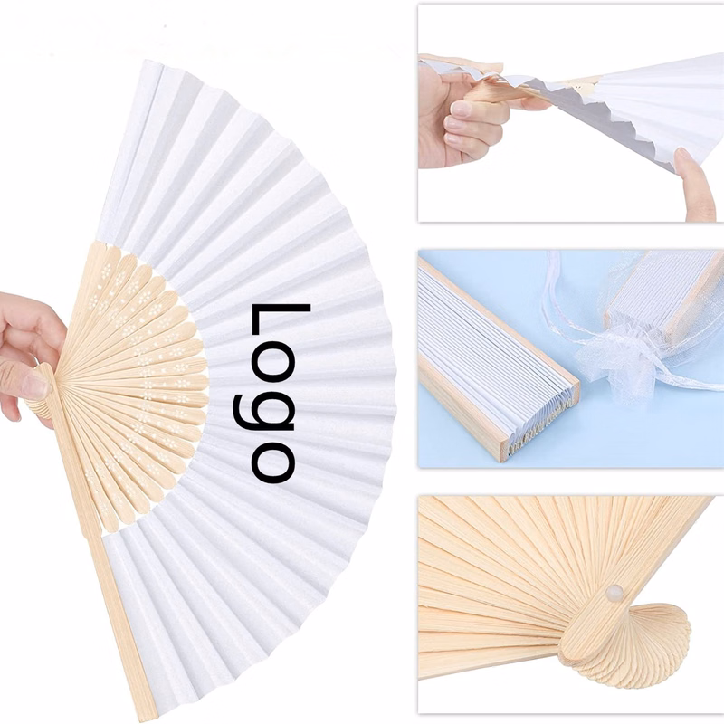 Bamboo Hand Folding Paper Fan