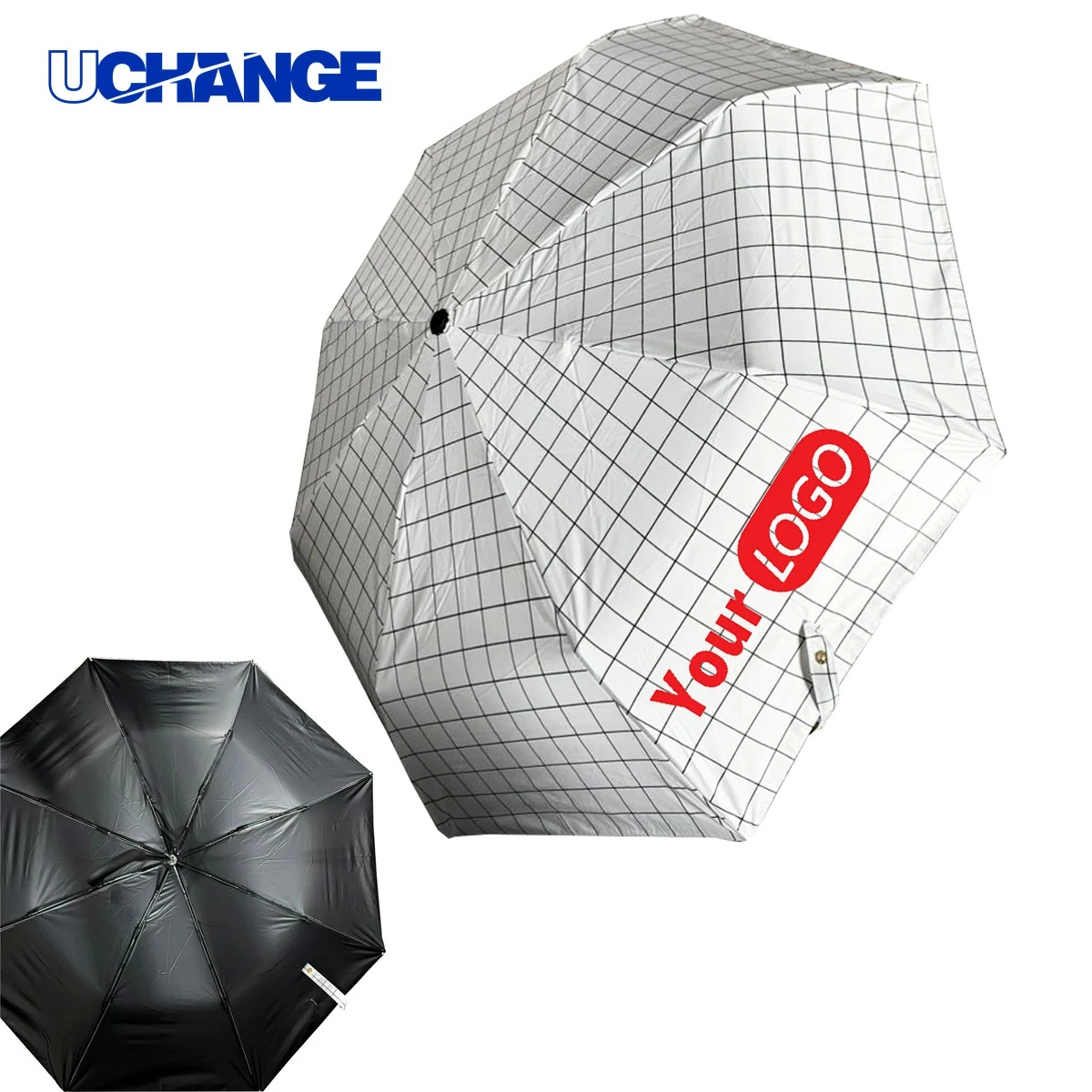 Budget Advertising Lattice Folding Sun Rain Umbrella 1