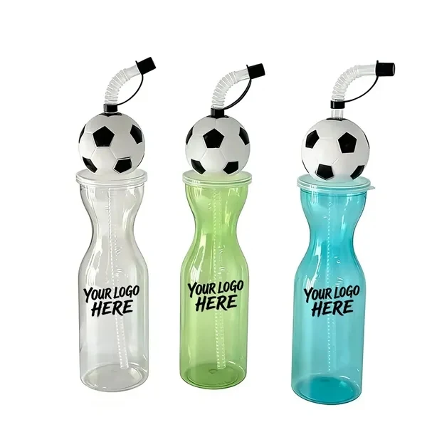 17Oz FIFA World Cup Football-Shaped Straw Cup for Commutes, Fitness and Travel 1