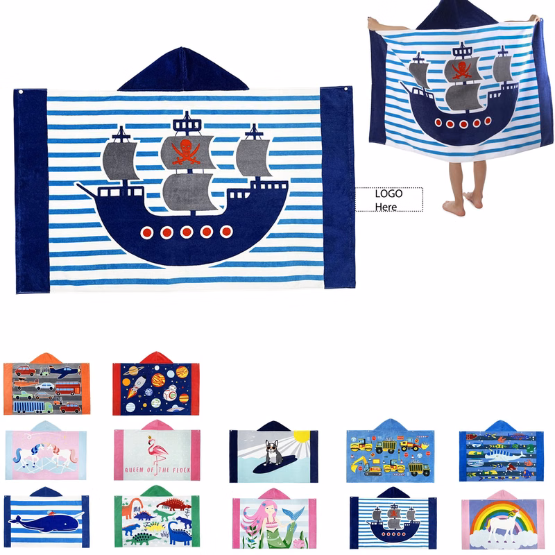Kids Hooded Bath Beach Towel