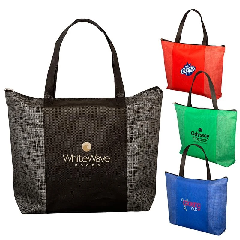 Tonal Non-Woven Zipper Trade Show Tote Bag 1