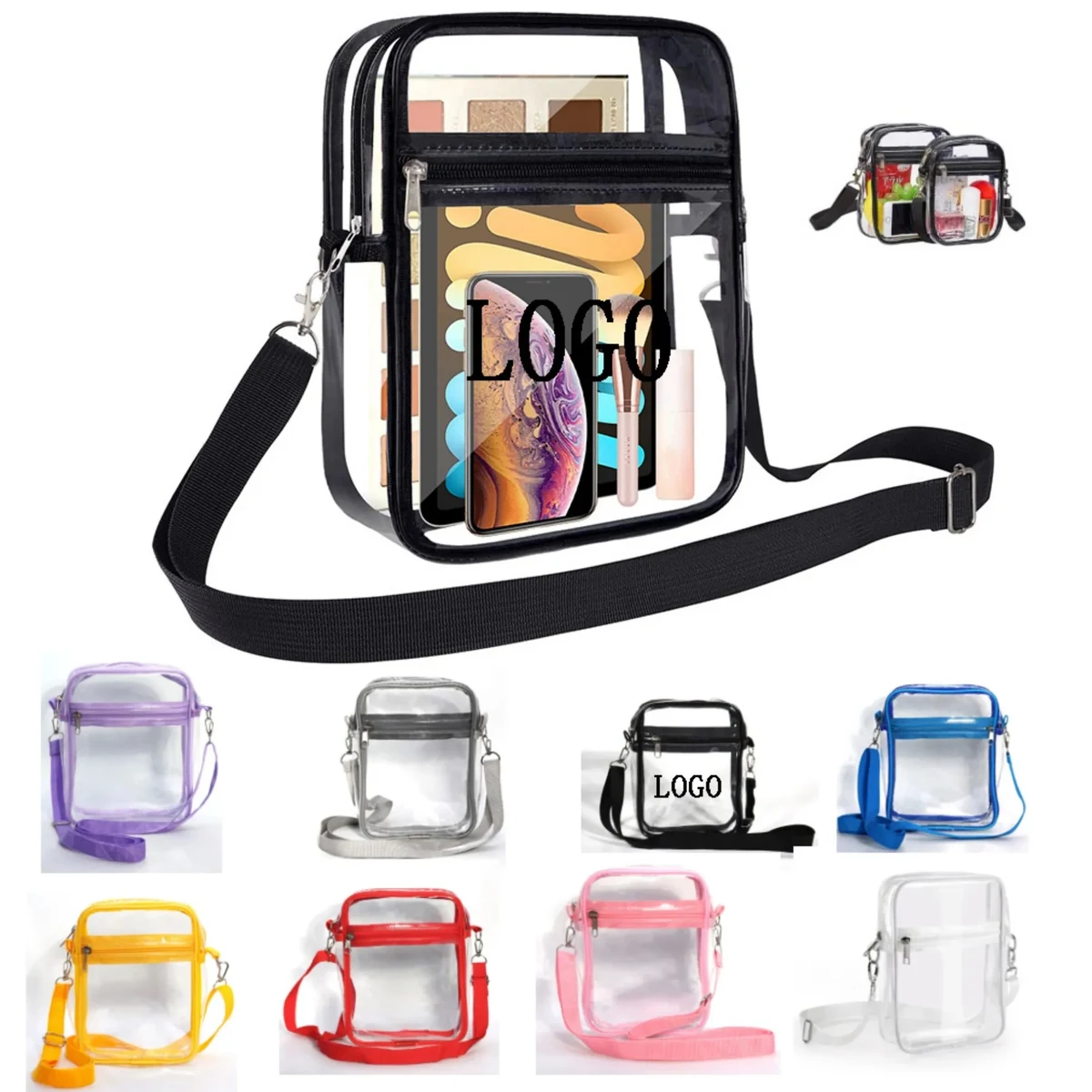PVC Crossbody Stadium Bag 1