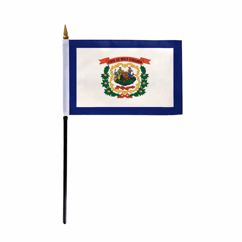 4"x6" & 12"x18'' West Virginia ePoly Printed Stick Flags