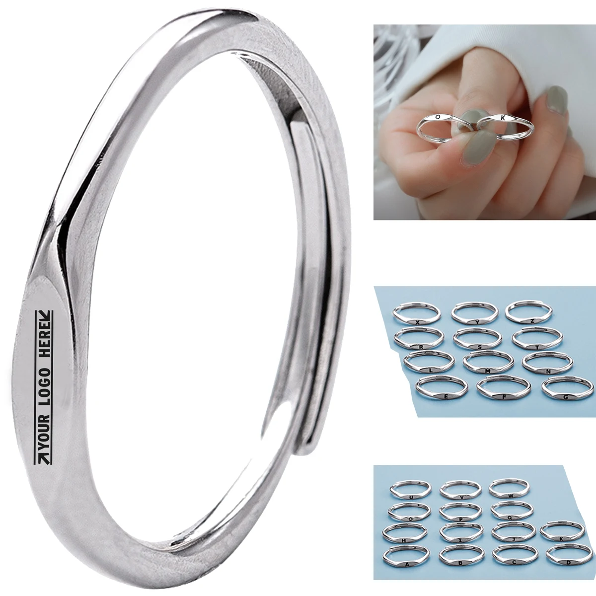 Tiny Stacking Sterling Silver Ring 1