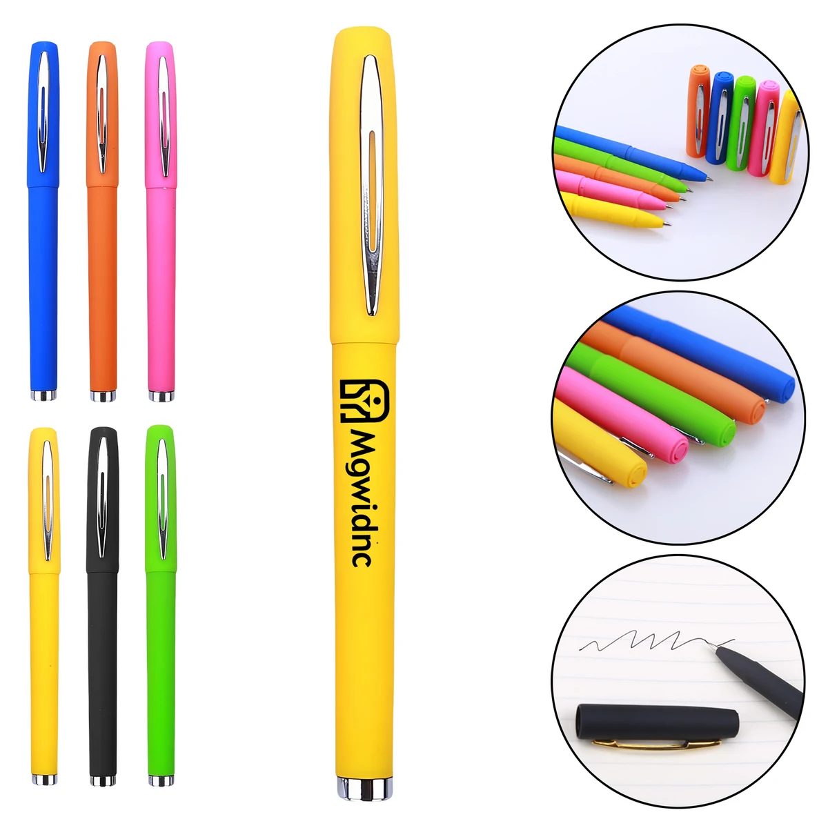 Stylish Press-Type Ballpoint Pen with Metal Clip - Smooth Writing 1