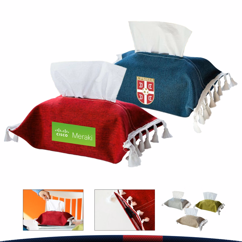 Cotton Linen Tissue Pouch