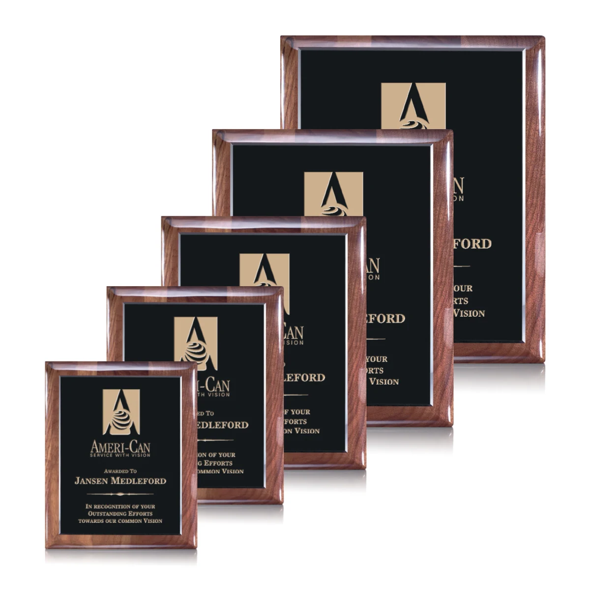 Telford Plaque - Ebony/Walnut 1