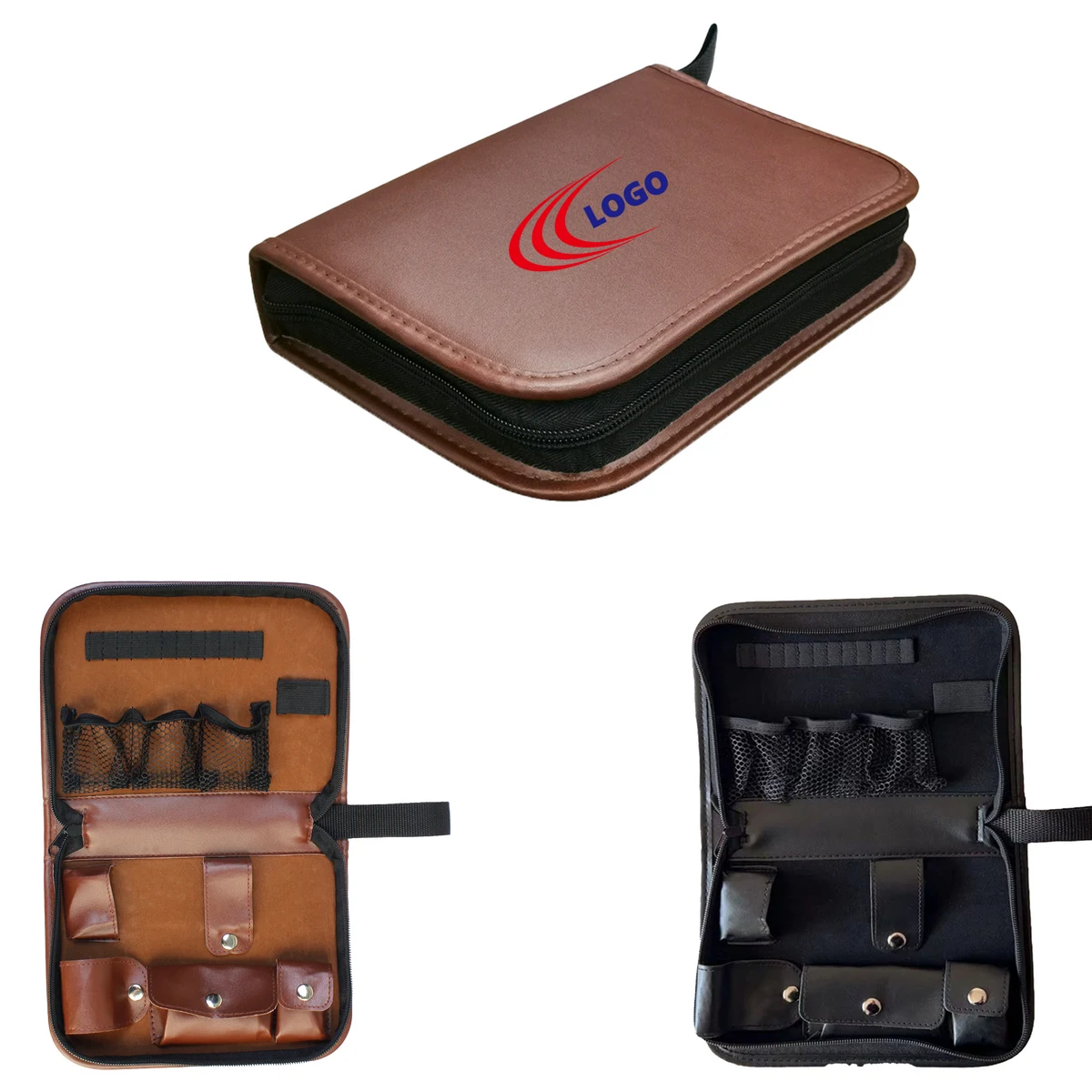 Golf Accessory Bag Portable Large-Capacity Multi-Functional Leather Case 1