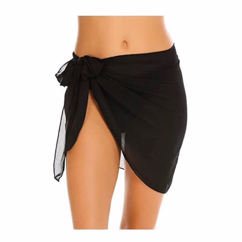 Short Sarongs Beach Sheer Bikini Wraps Chiffon