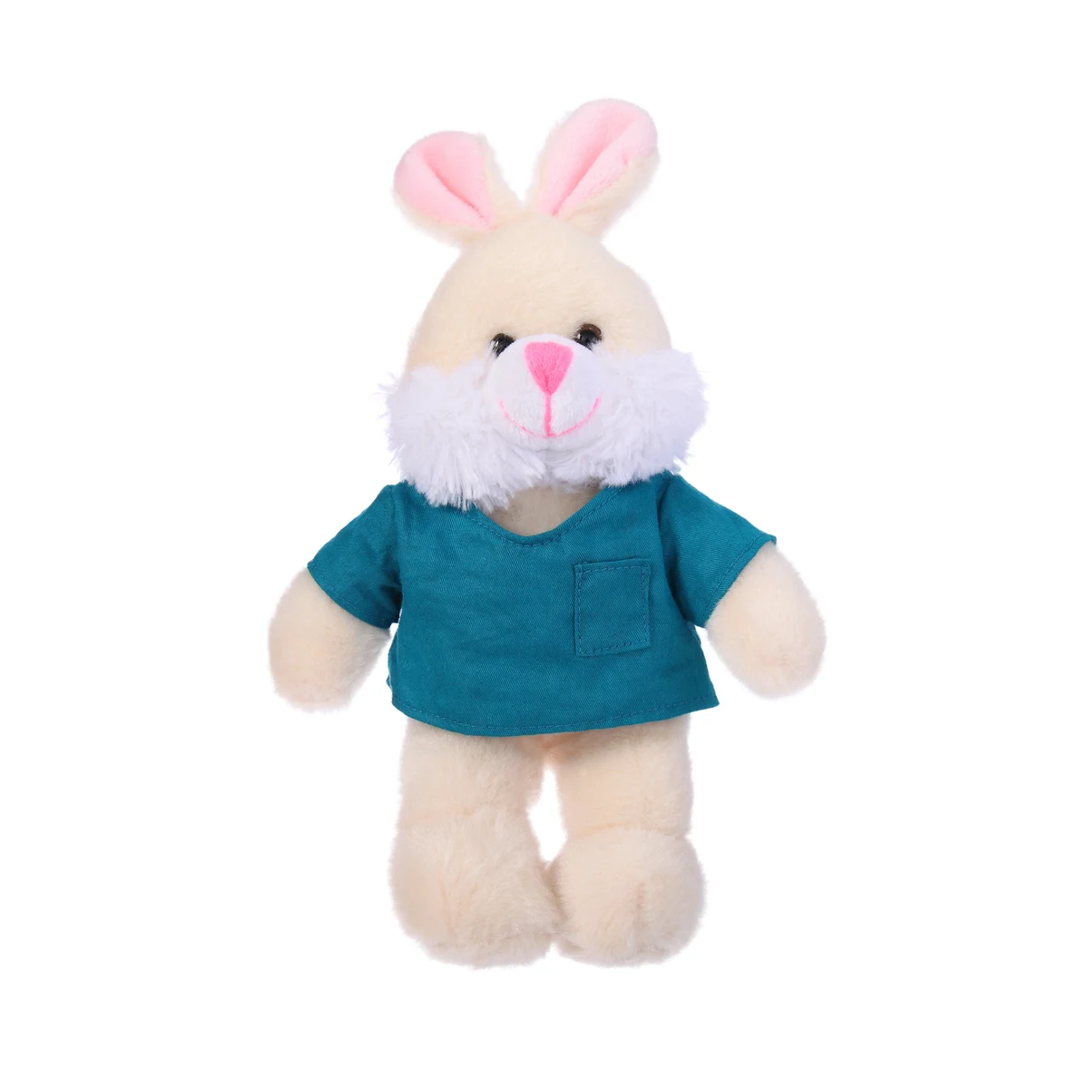 Soft Plush Bunny in Scrub Shirt 1