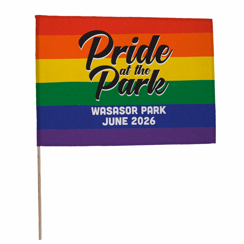 14" x 19" Pride Fan Flag