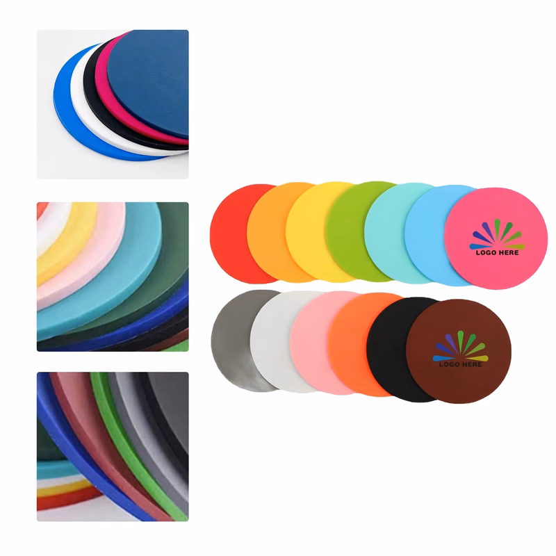 MOQ50 Custom PVC Non Slip Coaster