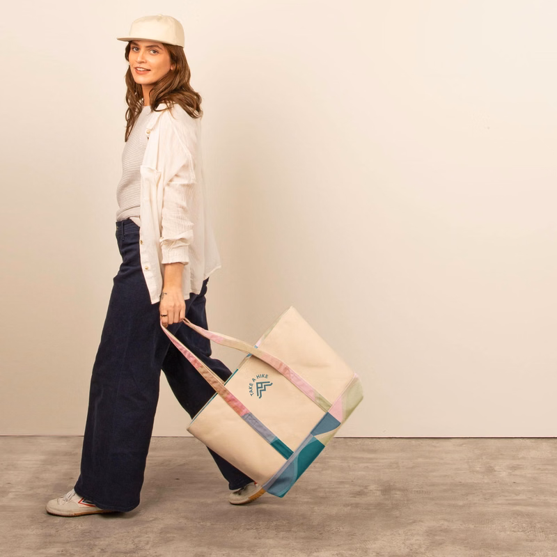 4CP TRIM MORRIS TOTE - LARGE ZIPPERED