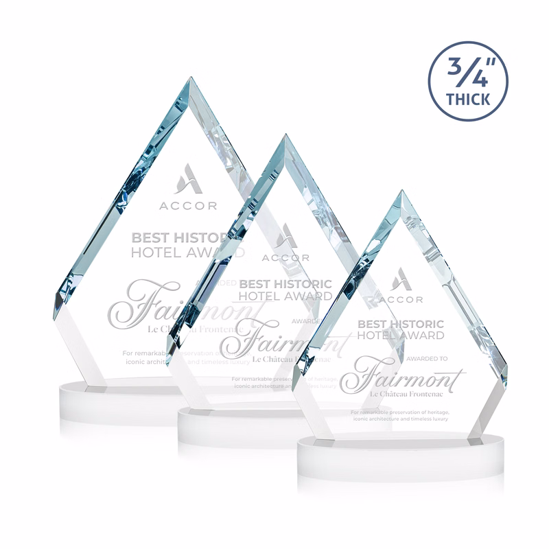 Apex Award on Alberton Base - White