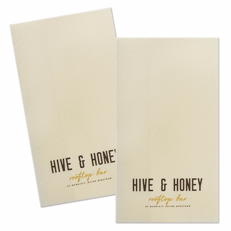 Ecru/Vanilla Linen-Feel™ 12" x 17" Hand Towel