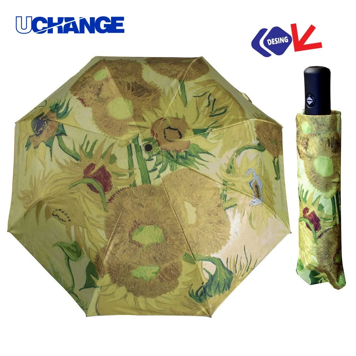 Sublimation Full Color Sunscreen Folding Umbrella 1