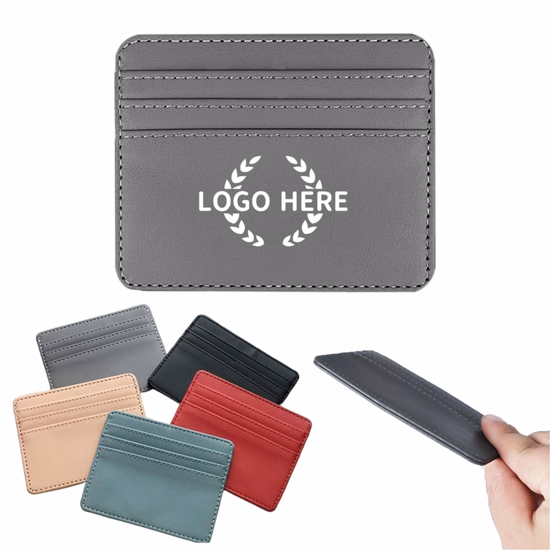 Four-Compartment PU Leather Card Organizer