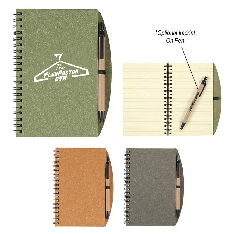 5" x 7" Eco-Inspired Spiral Notebook & Pen 1