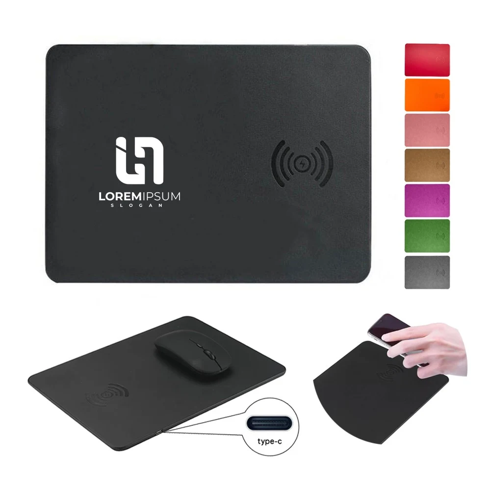 2-in-1 Leather Magnetic Wireless Charging Mouse Pad 1