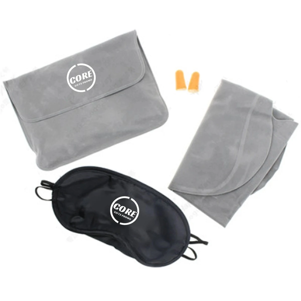Inflatable Pillow Eye mask ear plug Travel Set 1
