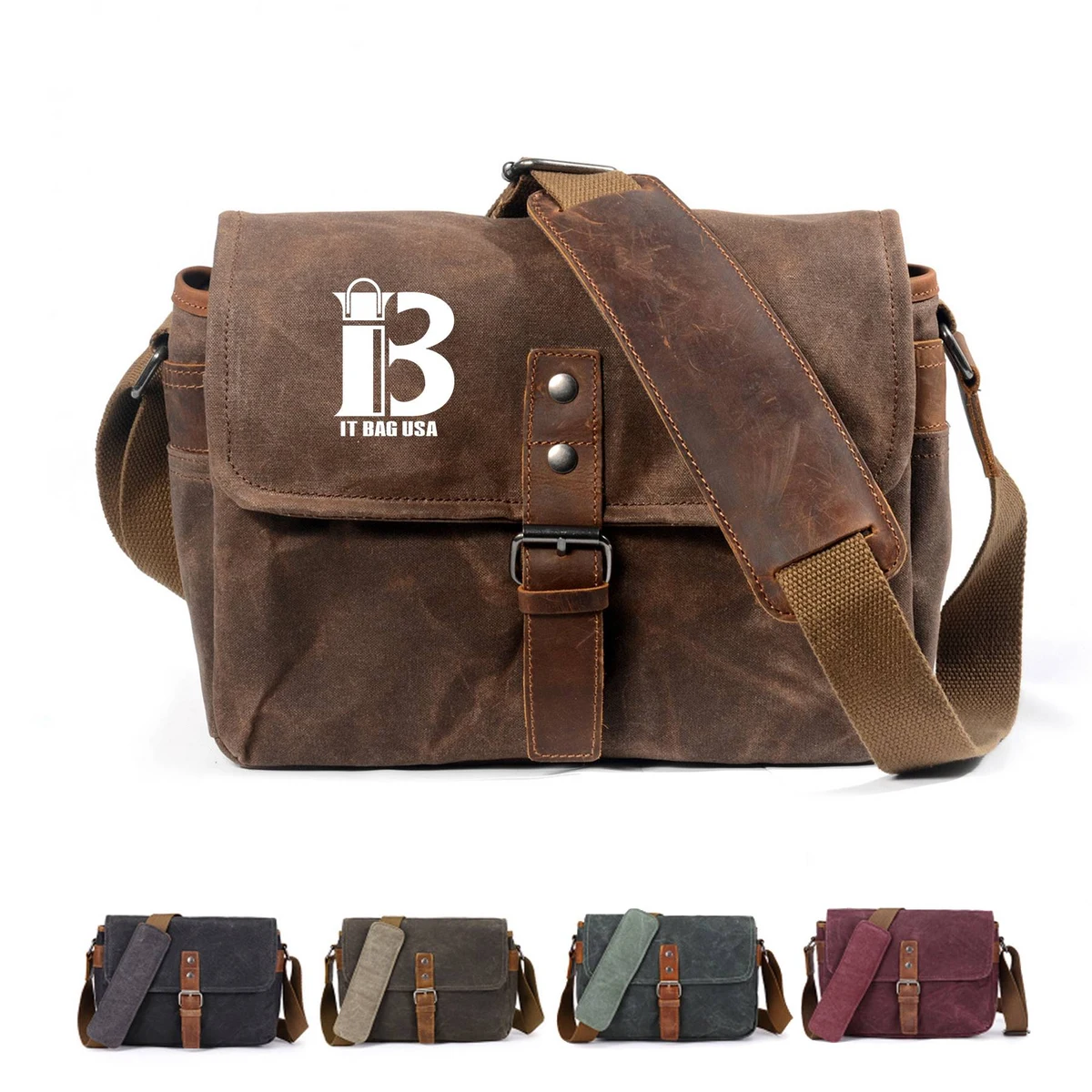 Canvas Men Vintage Waterproof Camera Cross-body bag 1