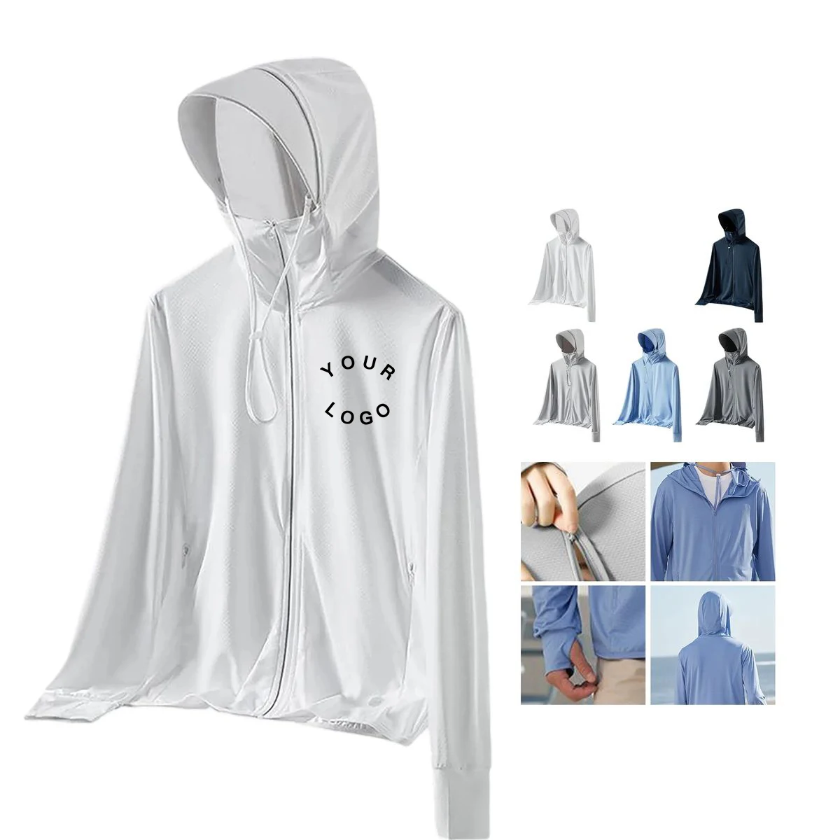 Lightweight Polyester Hooded Sunscreen for Outdoor Sports 1