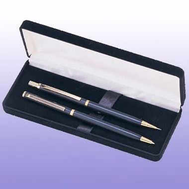 Matte black/Brass Pen and Pencil Set.