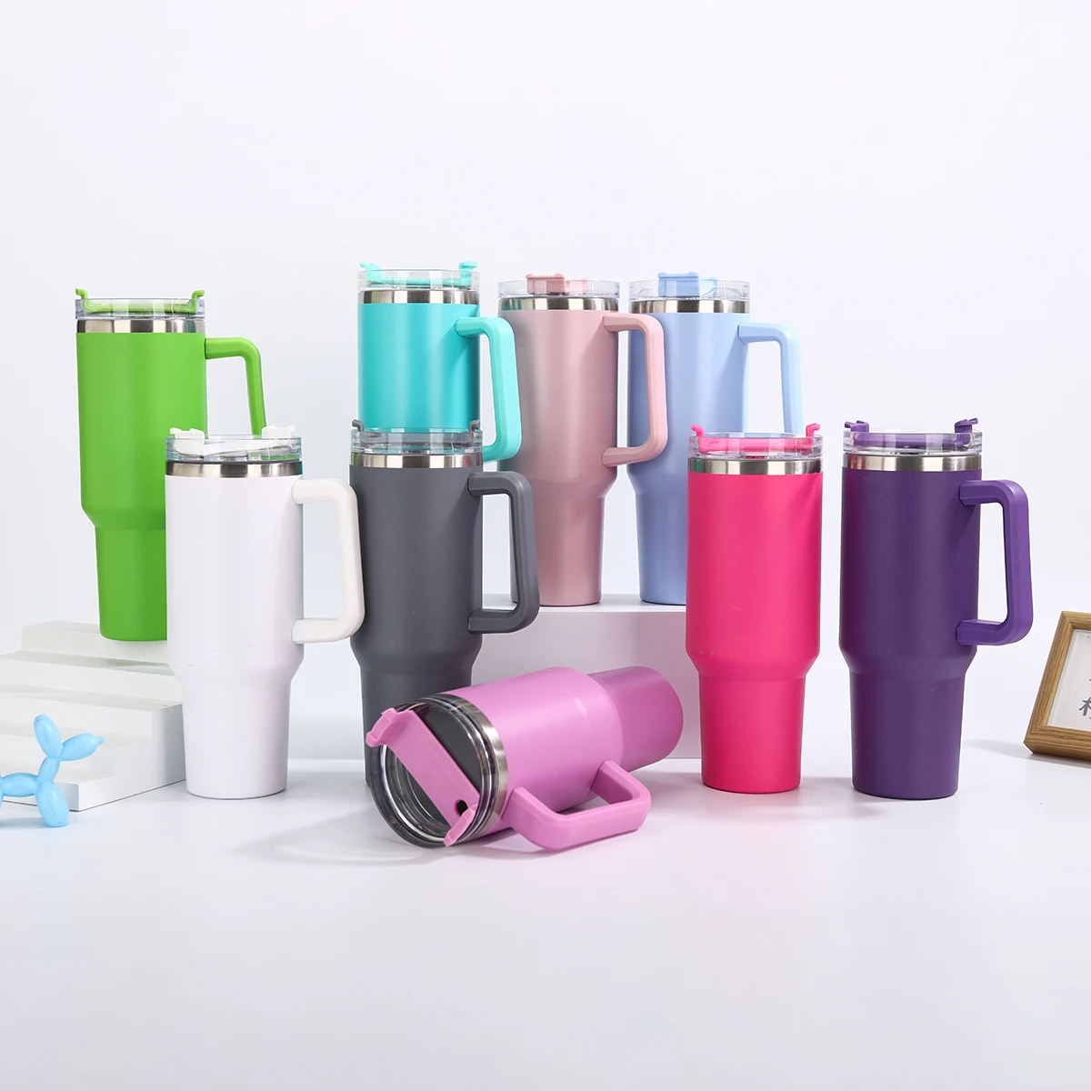 40OZ Double Wall Insulated Cup Ice Stainless Steel Travel Mug Tumbler 1