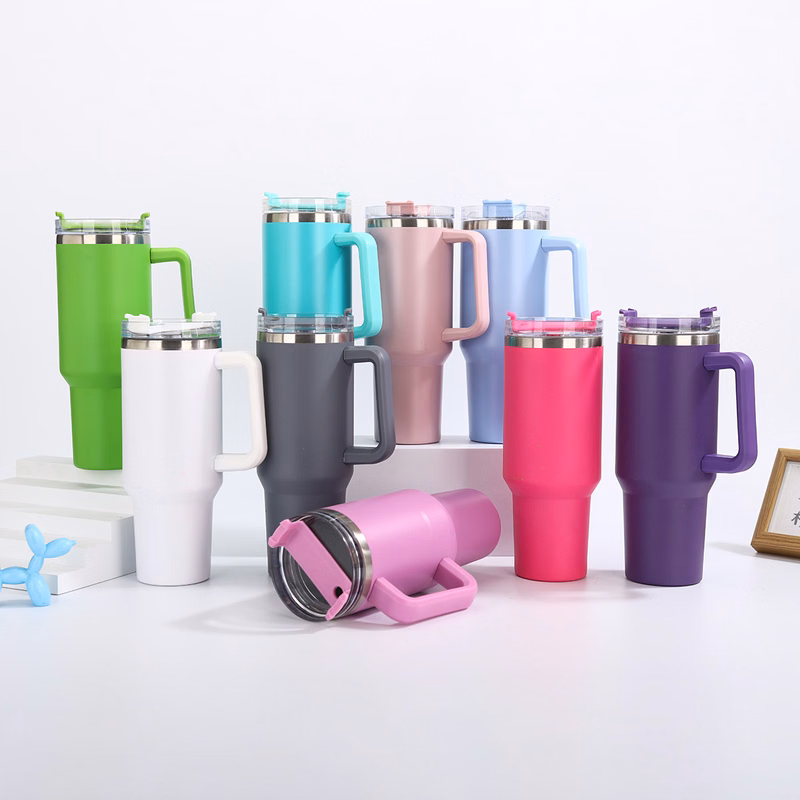 40OZ Double Wall Insulated Cup Ice Stainless Steel Travel Mug Tumbler