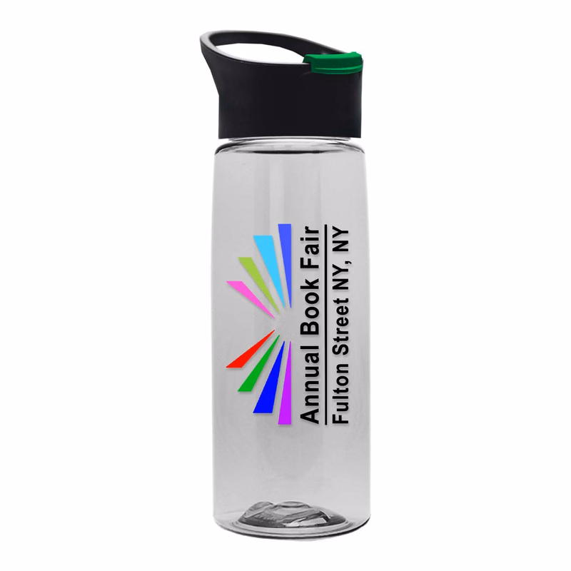 The Flair - 26 oz. Transparent Tritan Bottle with Pop-up and Digital Imprint