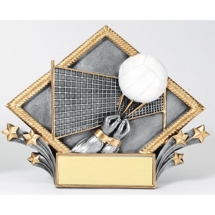 Volleyball Diamond Shape Plate Awards 1