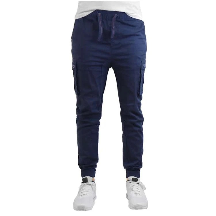 Boys' Slim Cargo Joggers - Navy S-XL 1