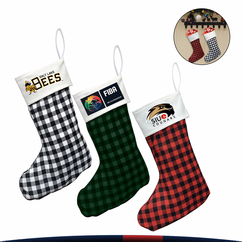 Checkered Christmas Stocking