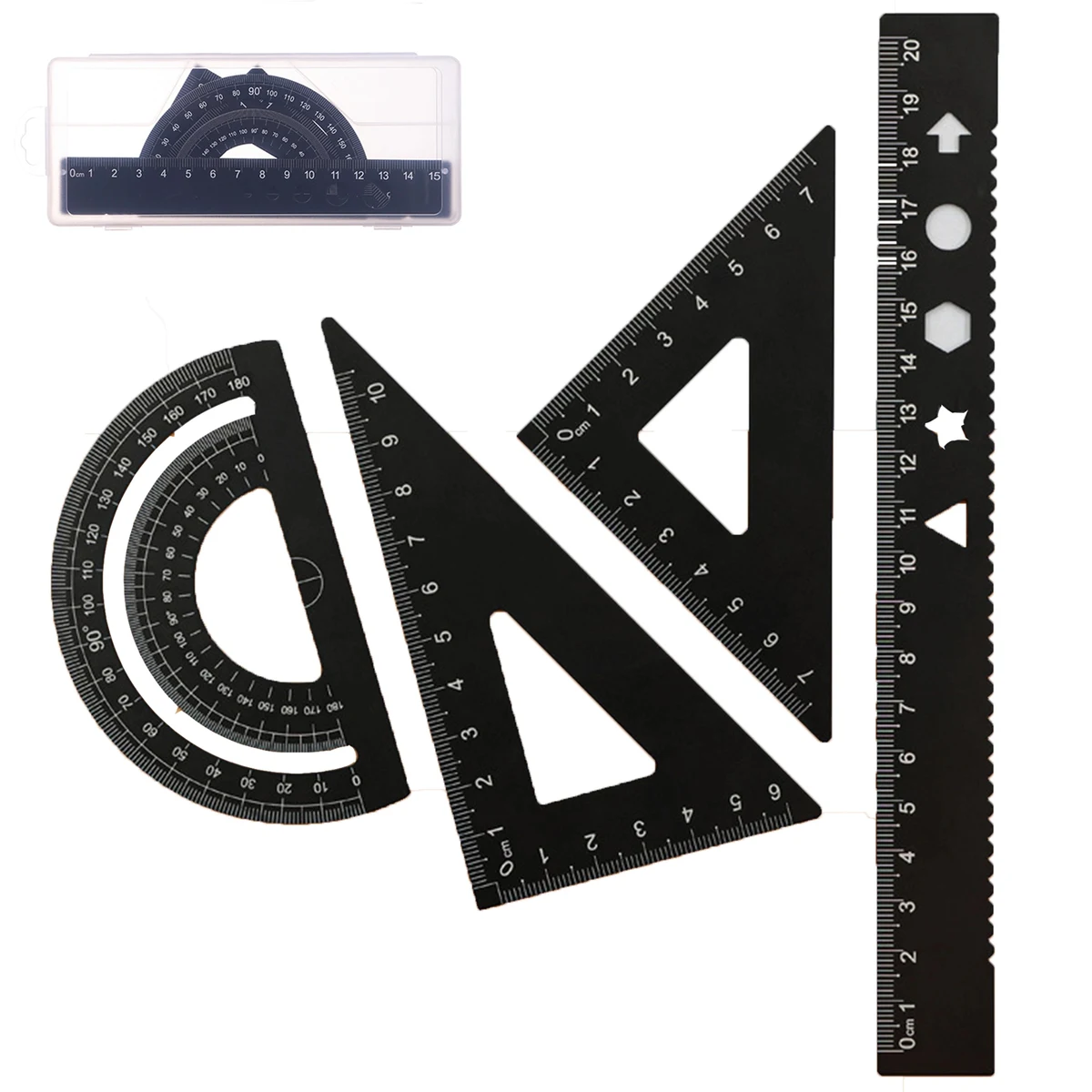 4pcs Math Geometry Ruler Set With Box 1