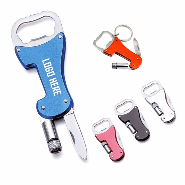 Custom Stainless Steel 3 IN 1 Bottle Opener