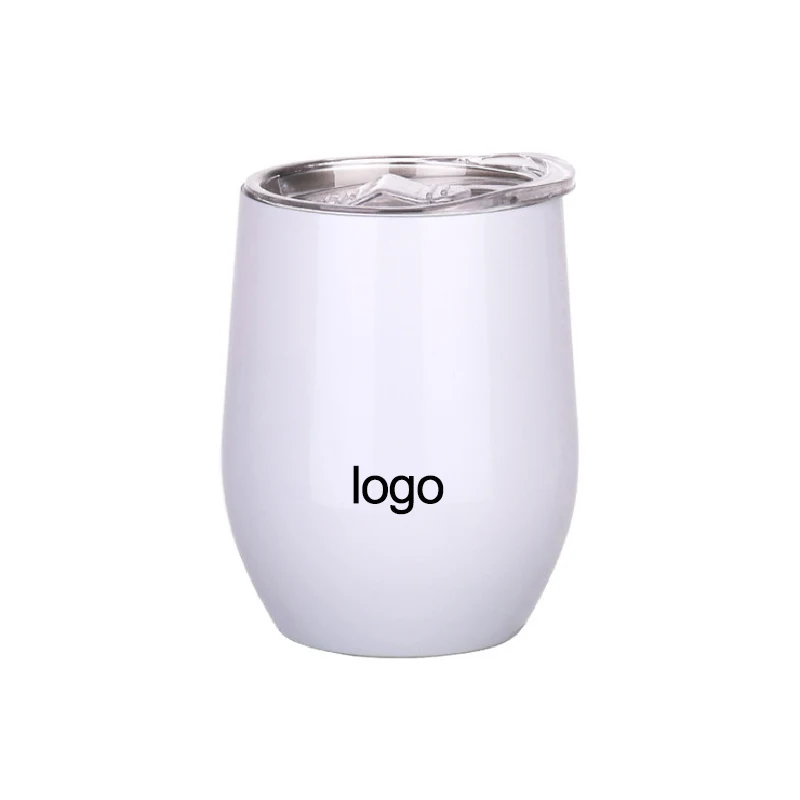 12oz Stainless Steel Wine Tumblers Cup Mug With Lid 1