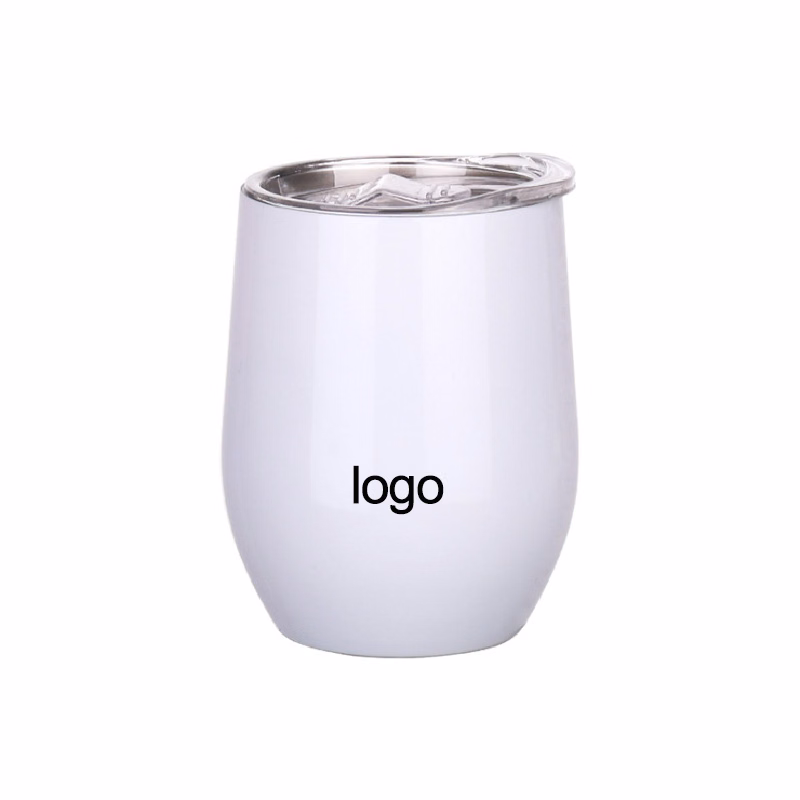12oz Stainless Steel Wine Tumblers Cup Mug With Lid