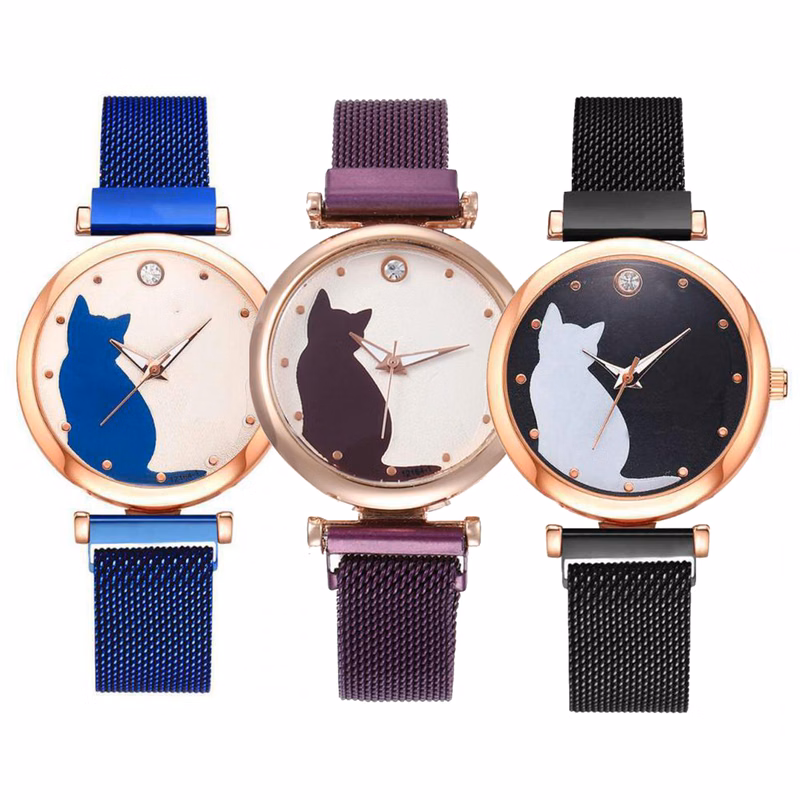 Cute Women Cat Wristwatch