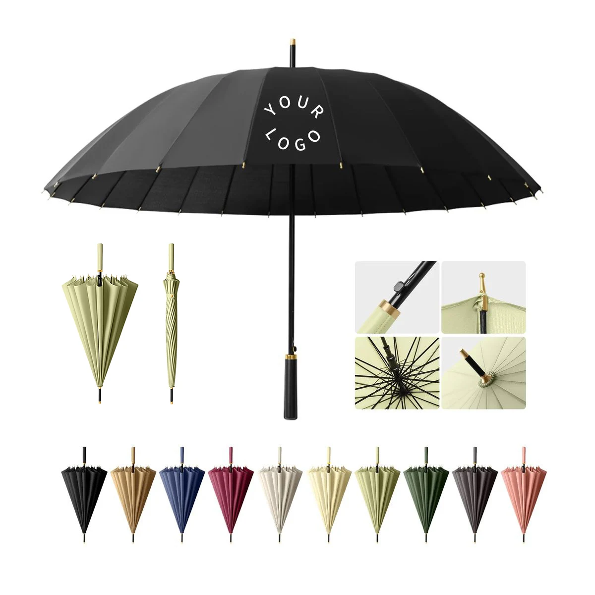 Durable Percussion Cloth Umbrella with Alloy Frame 1