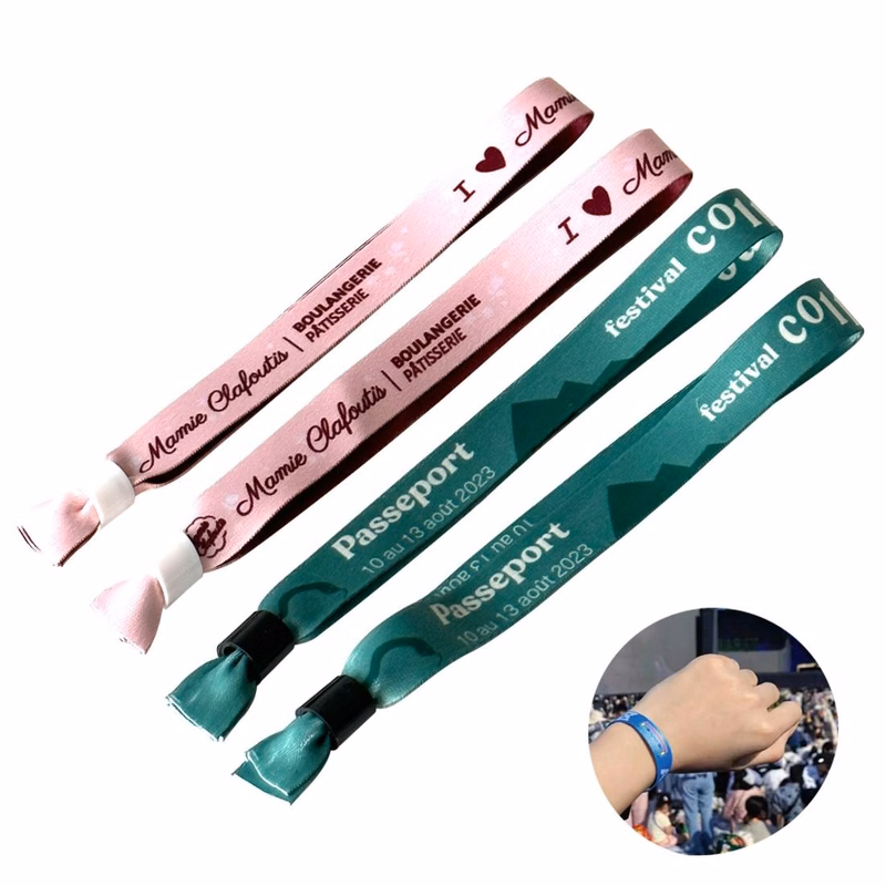5/8" Custom Printed Event Wristband With Locking Bead