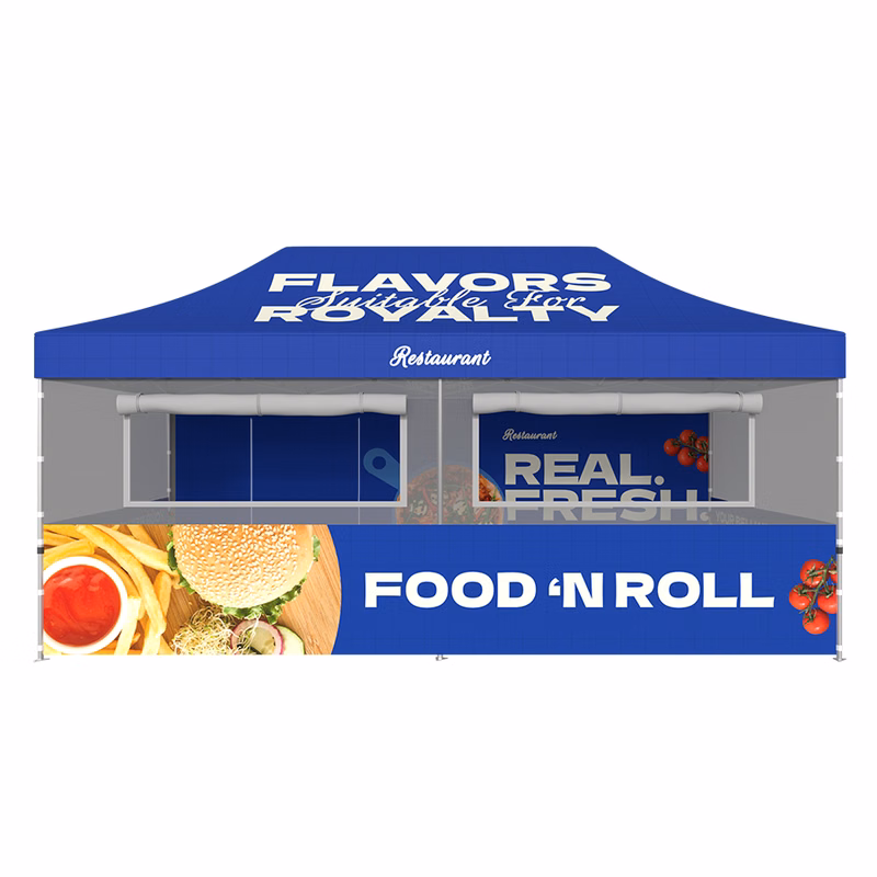 10'x20' Food Vendor Tent Kit - 1 Side Imprint