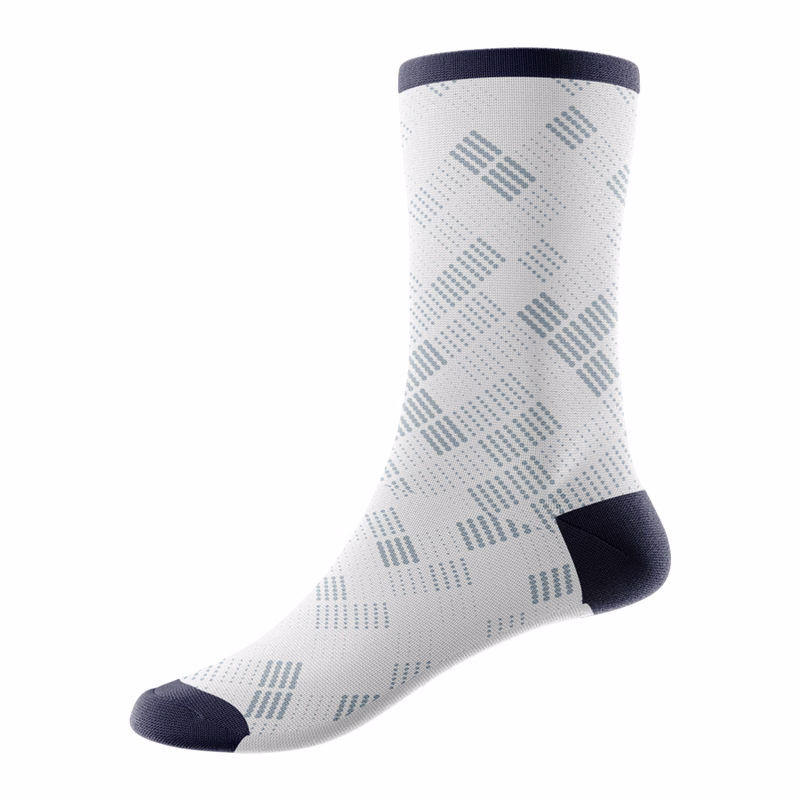 Jacquard Weave 144-Needle Cotton-Blend Quarter Socks w/