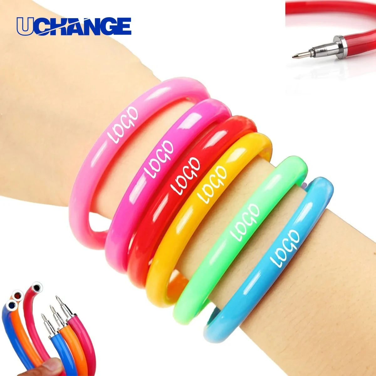 Portable Wristband Pen for Travel, Events & Emergencies, custom pen with logo imprint 1